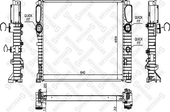 Stellox 10-25476-SX - Радиатор, охлаждение двигателя autosila-amz.com