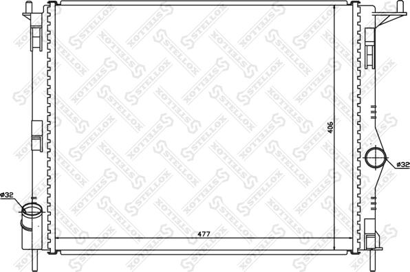 Stellox 10-25473-SX - Радиатор, охлаждение двигателя autosila-amz.com