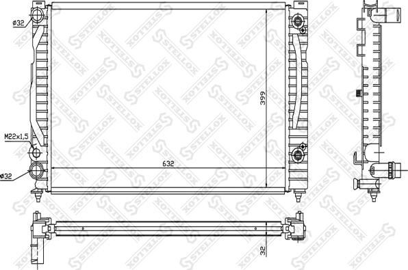 Stellox 10-25544-SX - Радиатор, охлаждение двигателя autosila-amz.com