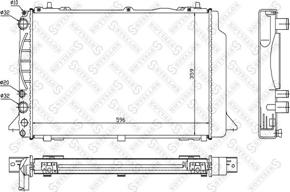 Stellox 10-25536-SX - Радиатор, охлаждение двигателя autosila-amz.com