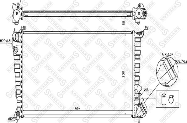 Stellox 10-25654-SX - Радиатор, охлаждение двигателя autosila-amz.com