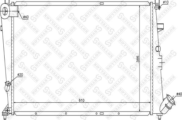 Stellox 10-25677-SX - Радиатор, охлаждение двигателя autosila-amz.com