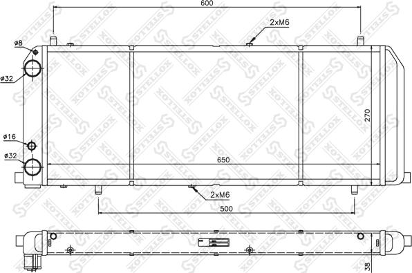 Stellox 10-25046-SX - Радиатор, охлаждение двигателя autosila-amz.com