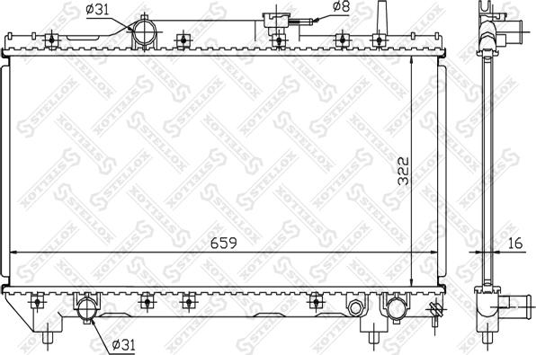 Stellox 10-25061-SX - Радиатор, охлаждение двигателя autosila-amz.com