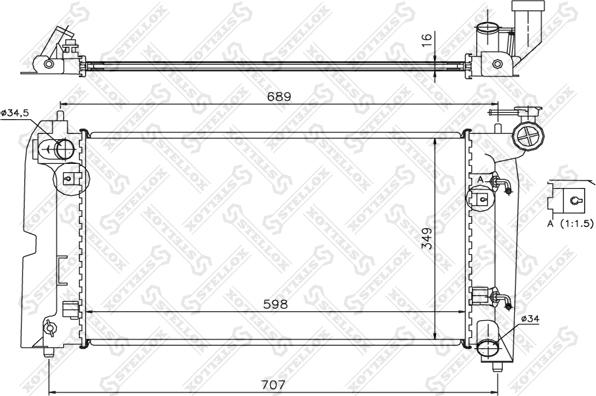 Stellox 10-25067-SX - Радиатор, охлаждение двигателя autosila-amz.com