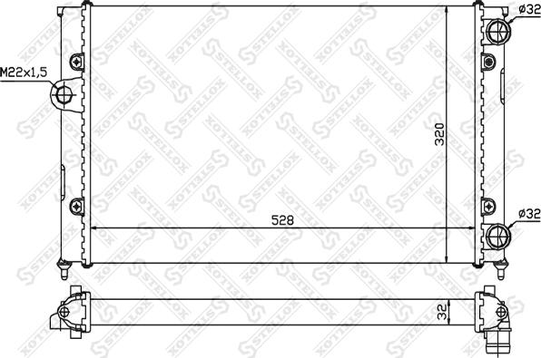 Stellox 10-25005-SX - Радиатор, охлаждение двигателя autosila-amz.com