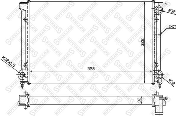 Stellox 10-25000-SX - Радиатор, охлаждение двигателя autosila-amz.com