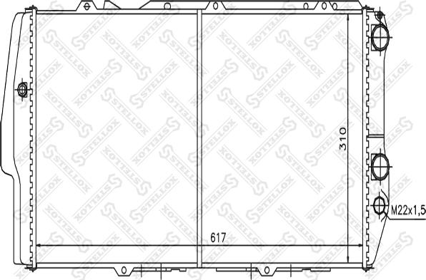 Stellox 10-25019-SX - Радиатор, охлаждение двигателя autosila-amz.com