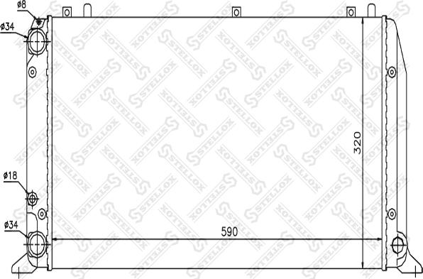 Stellox 10-25016-SX - Радиатор, охлаждение двигателя autosila-amz.com