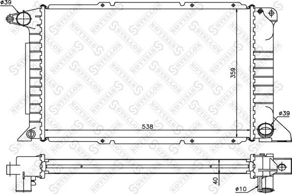 Stellox 10-25798-SX - Радиатор, охлаждение двигателя autosila-amz.com