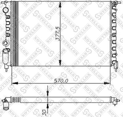 Stellox 10-25039-SX - Радиатор, охлаждение двигателя autosila-amz.com