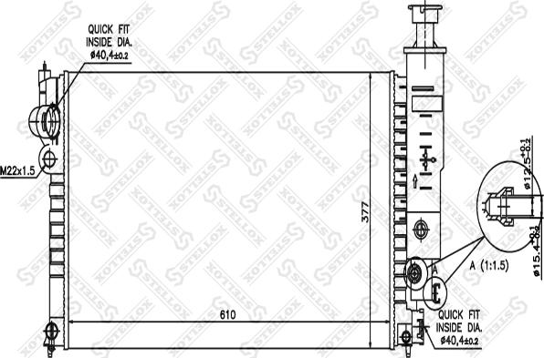 Stellox 10-25036-SX - Радиатор, охлаждение двигателя autosila-amz.com