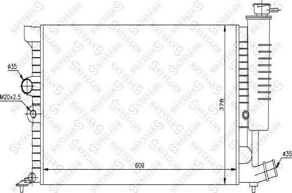 Stellox 10-25029-SX - Радиатор, охлаждение двигателя autosila-amz.com