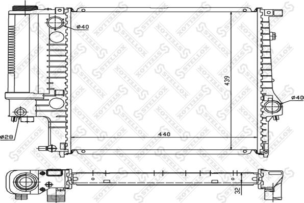 Stellox 10-25023-SX - Радиатор, охлаждение двигателя autosila-amz.com