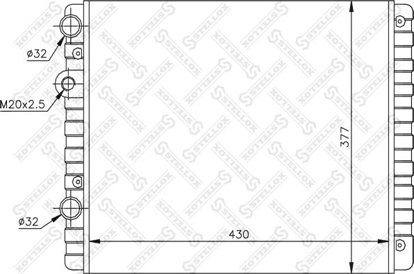 Stellox 10-25070-SX - Радиатор, охлаждение двигателя autosila-amz.com