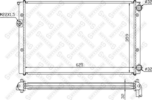 Stellox 10-25071-SX - Радиатор, охлаждение двигателя autosila-amz.com