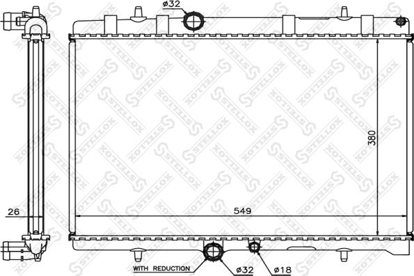 Stellox 10-25077-SX - Радиатор, охлаждение двигателя autosila-amz.com