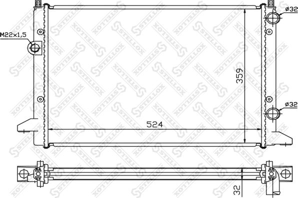 Stellox 10-25198-SX - Радиатор, охлаждение двигателя autosila-amz.com