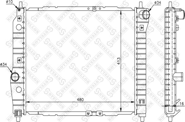 Stellox 10-25193-SX - Радиатор, охлаждение двигателя autosila-amz.com