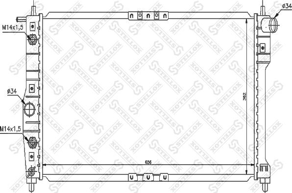 Stellox 10-25146-SX - Радиатор, охлаждение двигателя autosila-amz.com