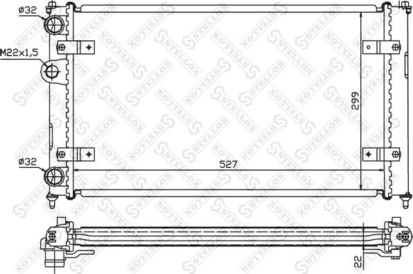 Stellox 10-25108-SX - Радиатор, охлаждение двигателя autosila-amz.com