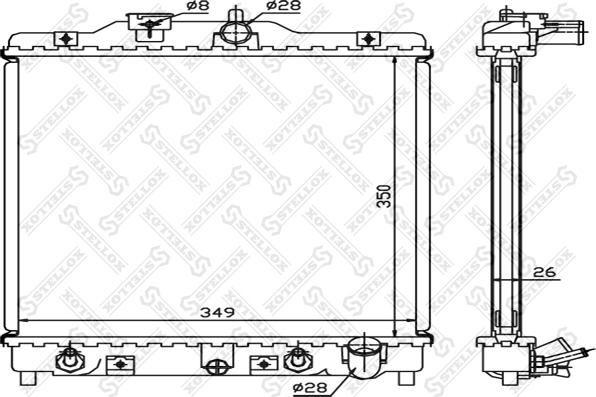 Stellox 10-25103-SX - Радиатор, охлаждение двигателя autosila-amz.com