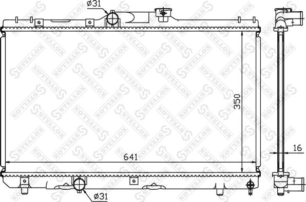 Stellox 10-25114-SX - Радиатор, охлаждение двигателя autosila-amz.com