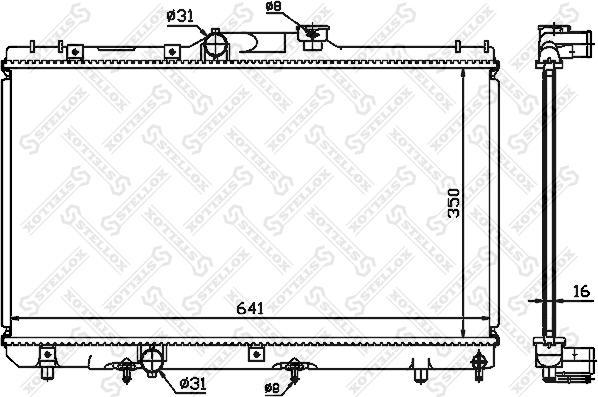 Stellox 10-25189-SX - Радиатор, охлаждение двигателя autosila-amz.com