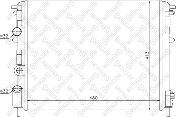 Stellox 10-25134-SX - Радиатор, охлаждение двигателя autosila-amz.com