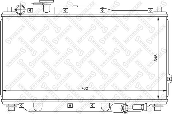 Stellox 10-25135-SX - Радиатор, охлаждение двигателя autosila-amz.com