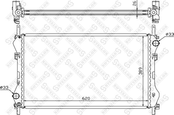 Stellox 10-25132-SX - Радиатор, охлаждение двигателя autosila-amz.com