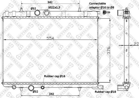 Stellox 10-25123-SX - Радиатор, охлаждение двигателя autosila-amz.com