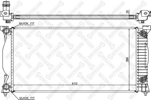 Stellox 10-25178-SX - Радиатор, охлаждение двигателя autosila-amz.com