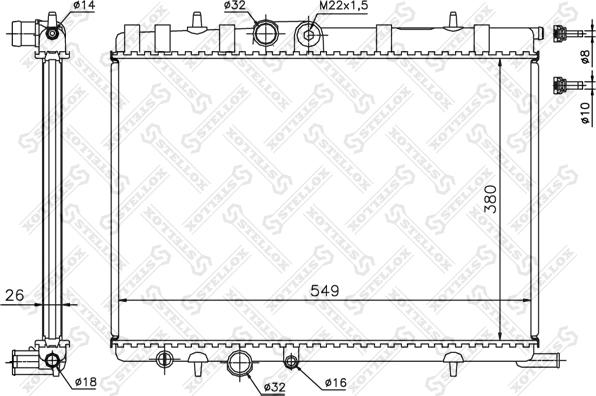 Stellox 10-25177-SX - Радиатор, охлаждение двигателя autosila-amz.com