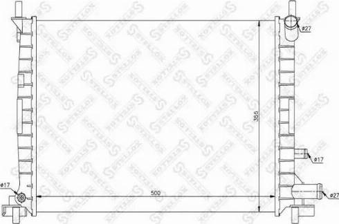 Stellox 10-25800-SX - Радиатор, охлаждение двигателя autosila-amz.com