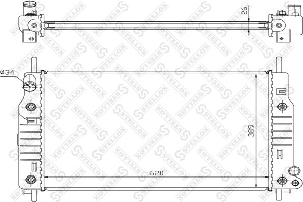 Stellox 10-25803-SX - Радиатор, охлаждение двигателя autosila-amz.com