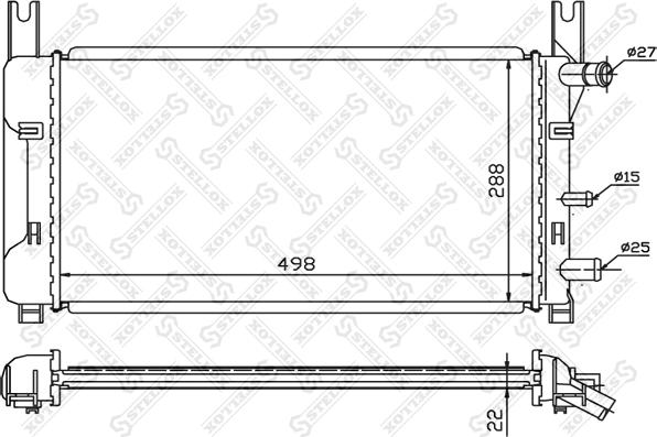 Stellox 10-25807-SX - Радиатор, охлаждение двигателя autosila-amz.com