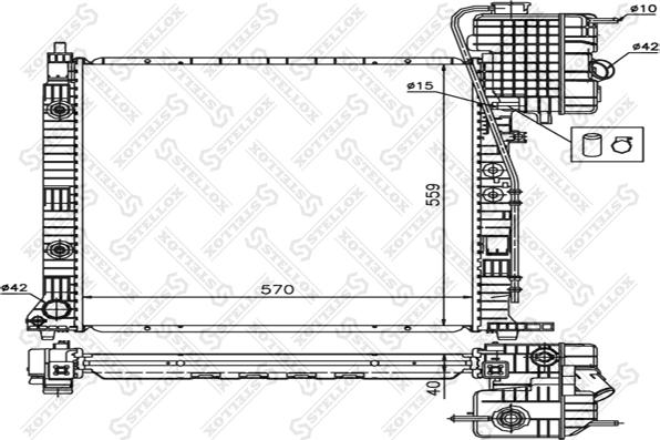 Stellox 10-25873-SX - Радиатор, охлаждение двигателя autosila-amz.com