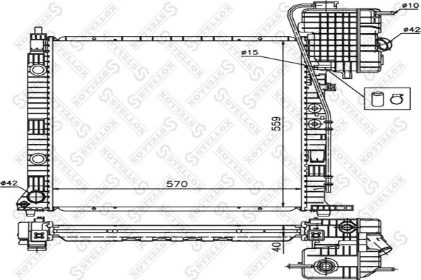 Stellox 10-25872-SX - Радиатор, охлаждение двигателя autosila-amz.com