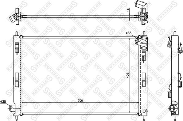 Stellox 10-25349-SX - Радиатор, охлаждение двигателя autosila-amz.com