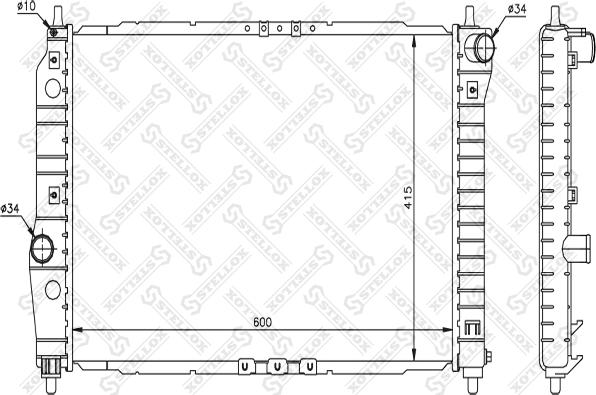 Stellox 10-25341-SX - Радиатор, охлаждение двигателя autosila-amz.com