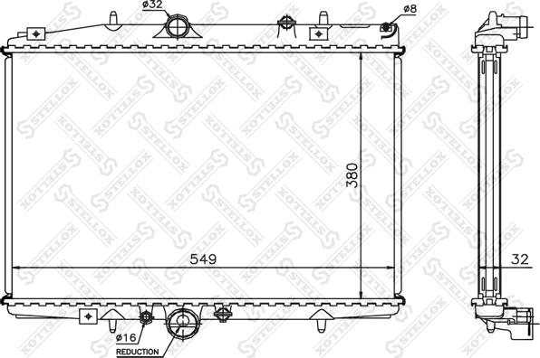 Stellox 10-25353-SX - Радиатор, охлаждение двигателя autosila-amz.com