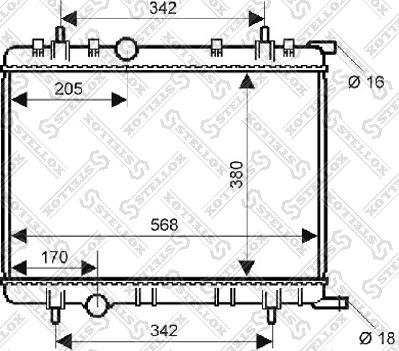 Stellox 10-25352-SX - Радиатор, охлаждение двигателя autosila-amz.com