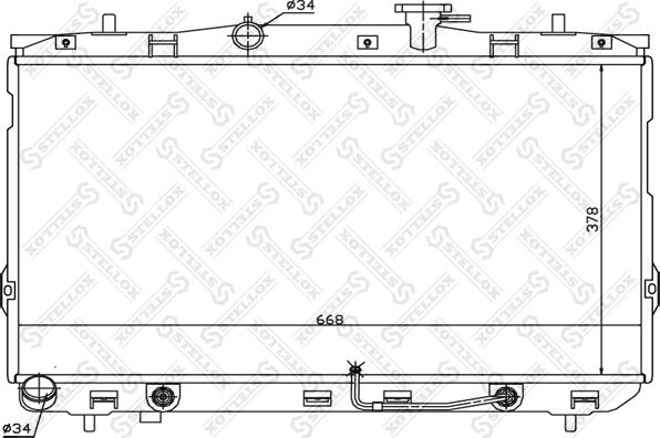 Stellox 10-25300-SX - Радиатор, охлаждение двигателя autosila-amz.com