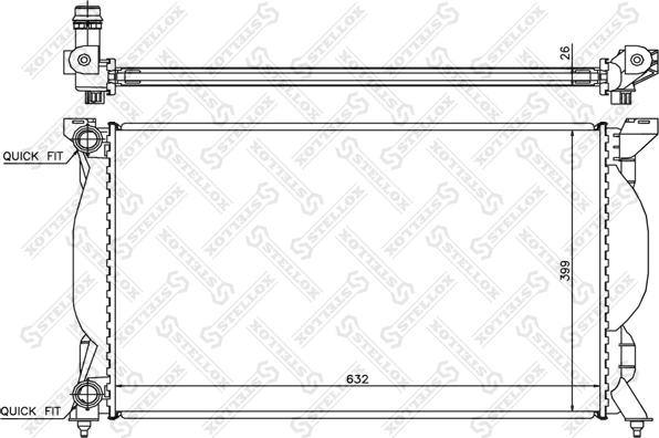 Stellox 10-25334-SX - Радиатор, охлаждение двигателя autosila-amz.com