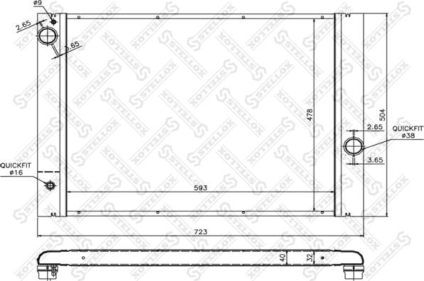 Stellox 10-25336-SX - Радиатор, охлаждение двигателя autosila-amz.com