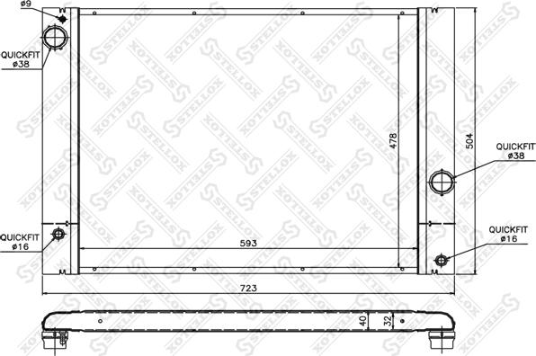 Stellox 10-25337-SX - Радиатор, охлаждение двигателя autosila-amz.com