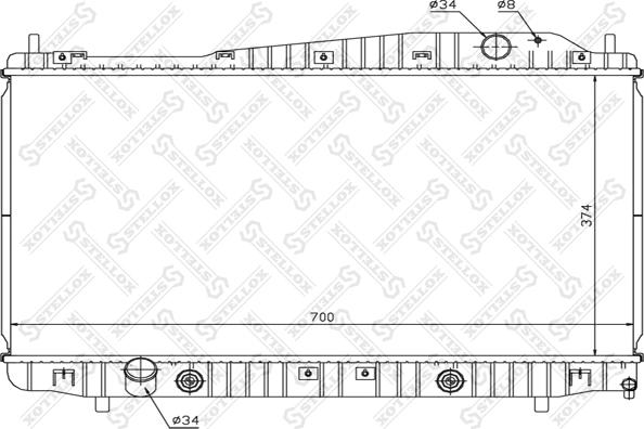 Stellox 10-25321-SX - Радиатор, охлаждение двигателя autosila-amz.com