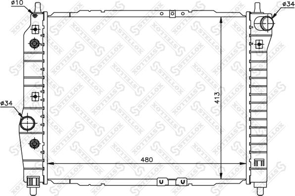 Stellox 10-25323-SX - Радиатор, охлаждение двигателя autosila-amz.com