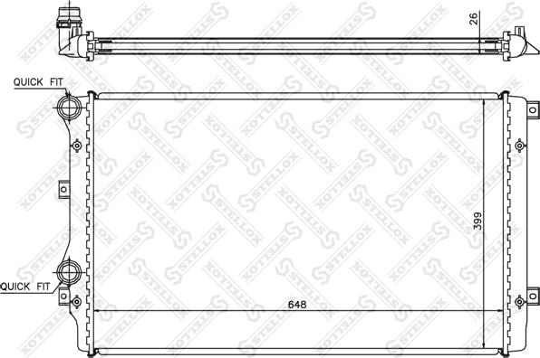 Stellox 10-25205-SX - Радиатор, охлаждение двигателя autosila-amz.com